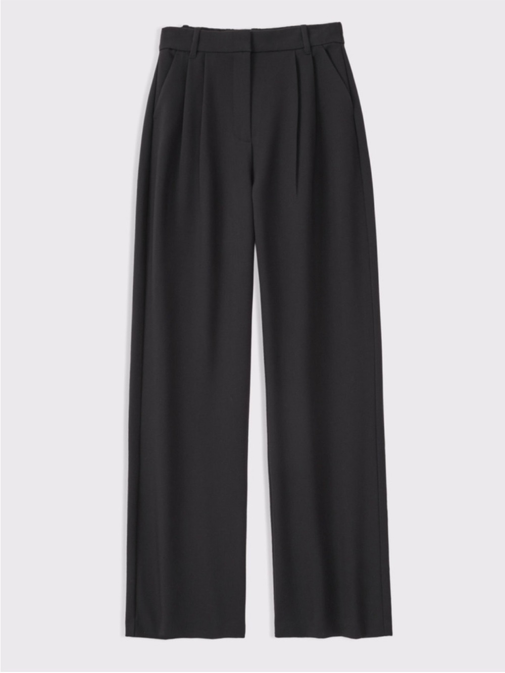 Abercrombie & Fitch Black Sloane High-Rise Wide Leg Trousers 28 6R